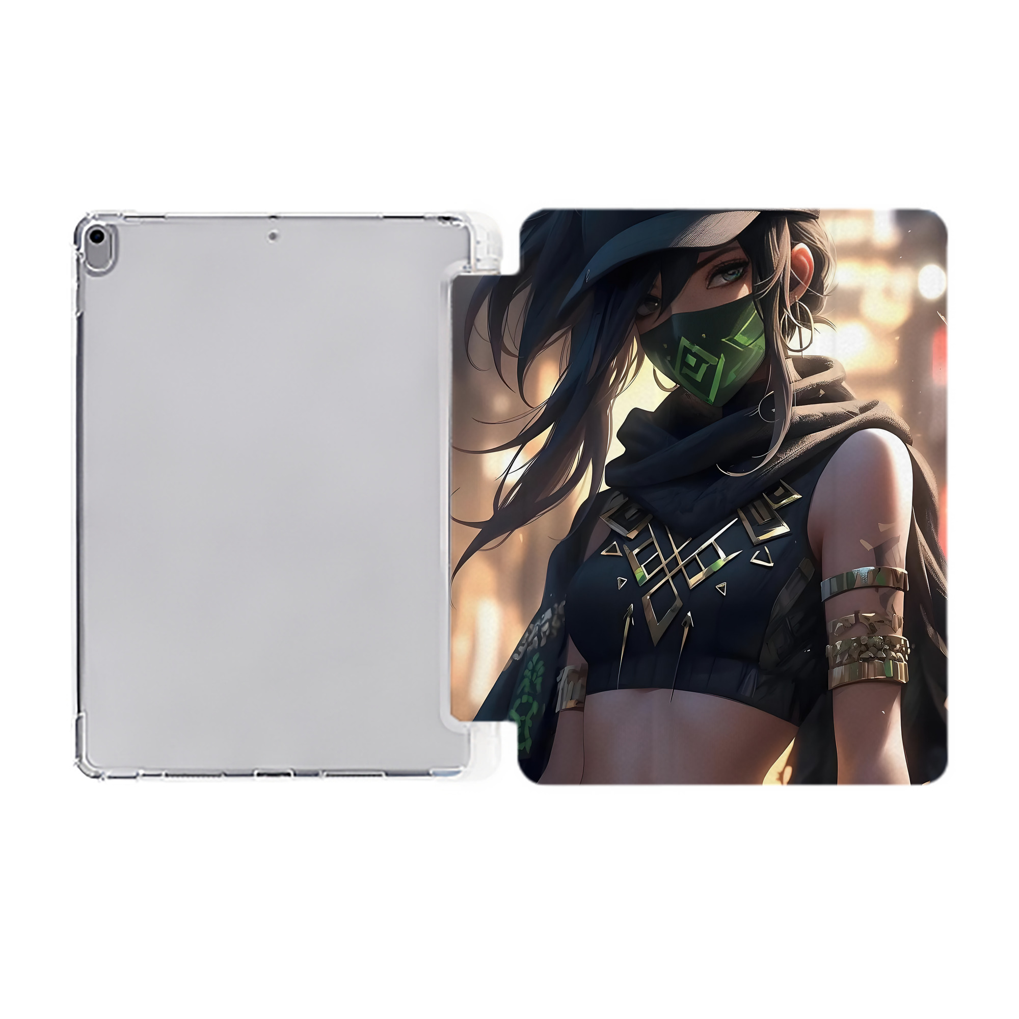 （画像用） リーグ・オブ・レジェンド League of Legends LOL IPad ケース ペン収納付き 三つ折りスタンド PUレザー×シリコン 対応機種9.5/10.5/10.9インチ
